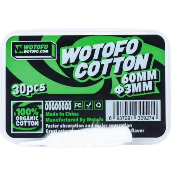 Wotofo - Agleted Organic Cotton 3mm (30pcs)