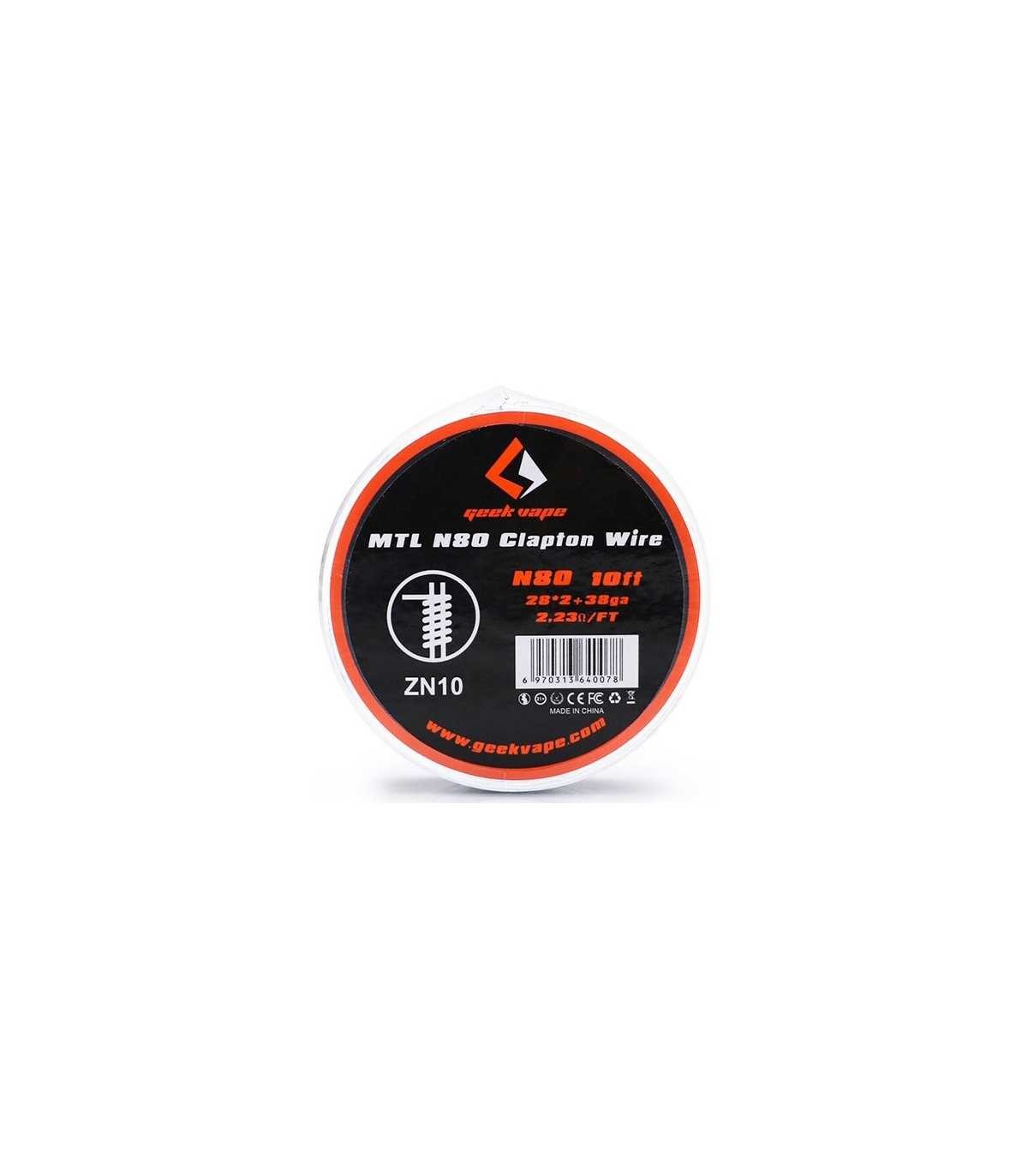 GEEKVAPE - MTL N80 CLAPTON WIRE 28*2+38 (3M) GEEKVAPE - MTL N80 CLAPTON WIRE 28*2+38 (3M)