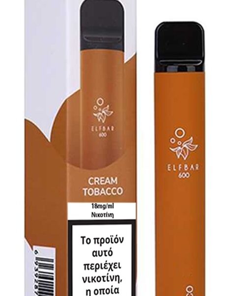 Elf Bar 600 Disposable Cream Tobacco 18mg 2ml