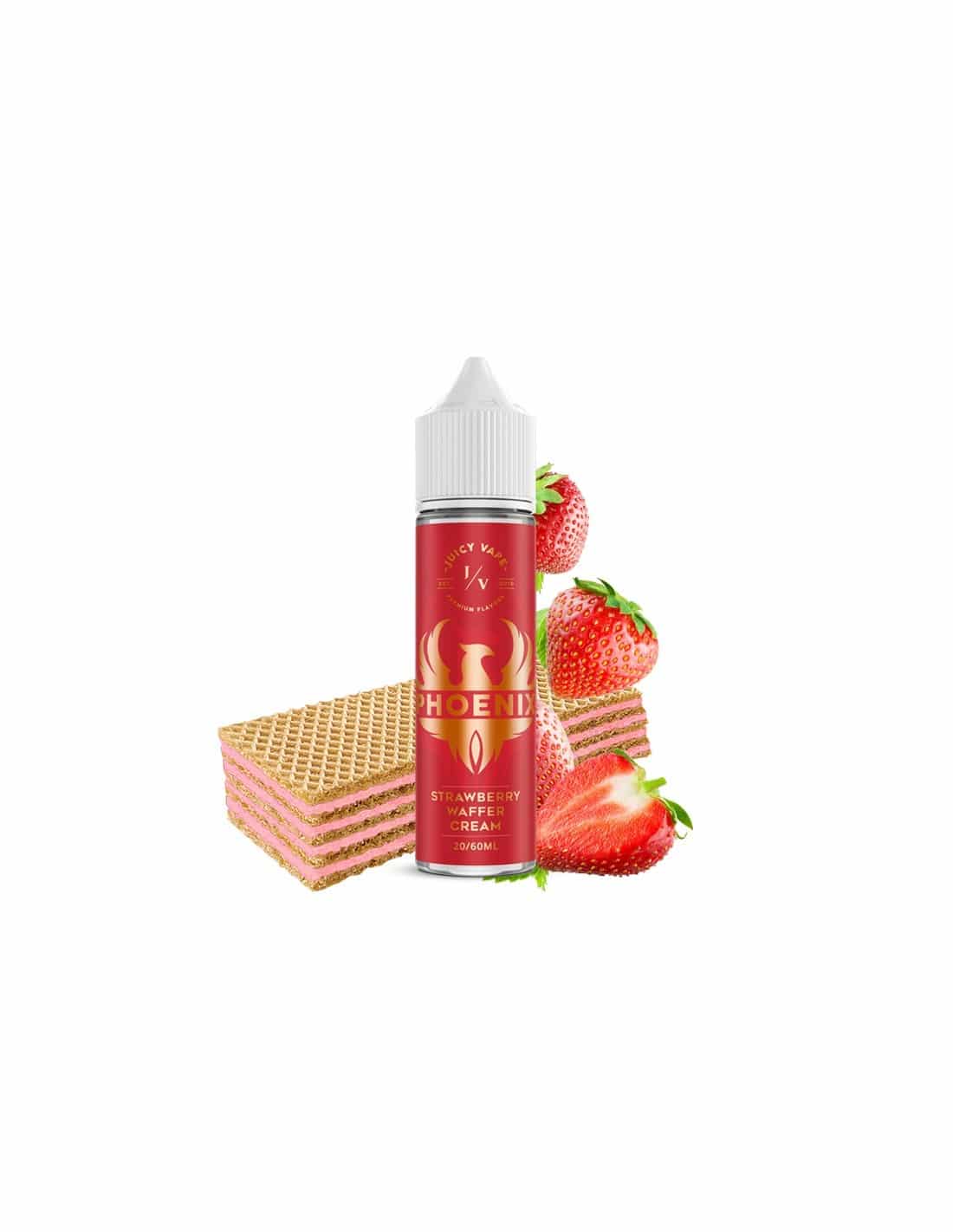 Strawberry Waffer Cream Juicy Vape Phoenix 60 ML Strawberry Waffer Cream Juicy Vape Phoenix 60 ML