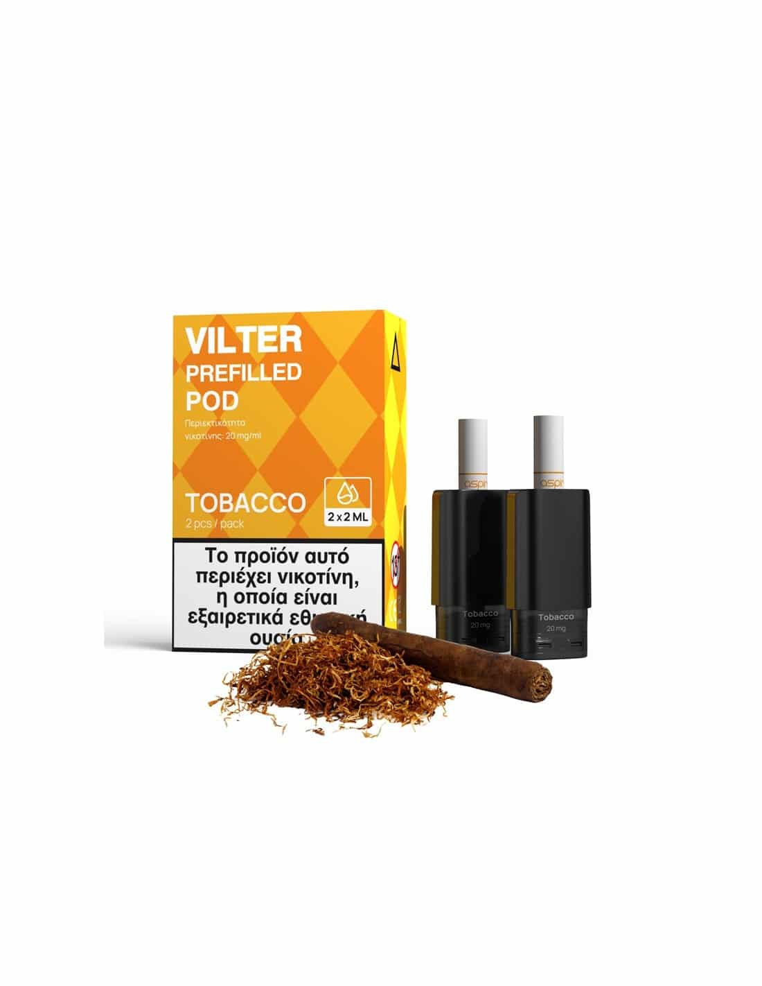 Aspire Vilter Tobacco Prefilled Pod 2x2ml (PACK OF 2) Aspire Vilter Tobacco Prefilled Pod 2x2ml (PACK OF 2)