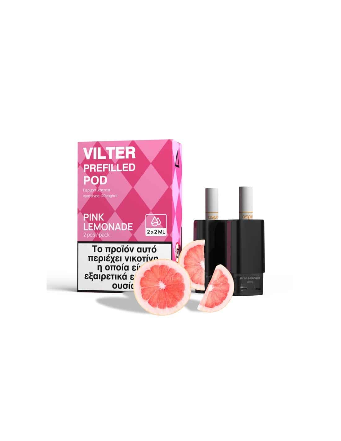 Aspire Vilter Pink Lemonade Prefilled Pod 2x2ml (PACK OF 2) Aspire Vilter Pink Lemonade Prefilled Pod 2x2ml (PACK OF 2)