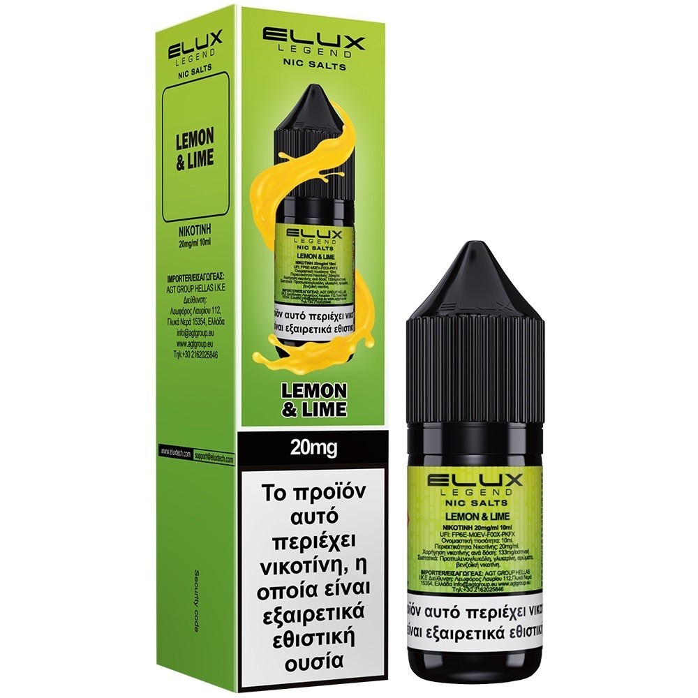 Elux Lemon Lime Salt 20mg 10ml Elux Lemon Lime Salt 20mg 10ml