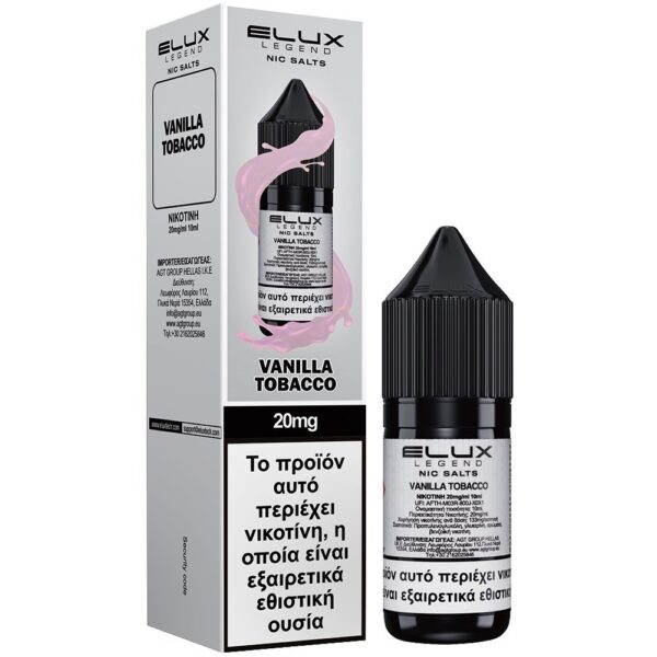 Elux Vanilla Tobacco Salt 20mg 10ml