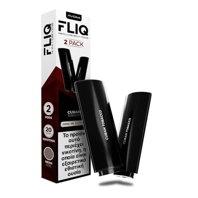 AVOMI FLIQ Cuban Tobacco Prefilled Pod 2ml 20mg (PACK OF 2) AVOMI FLIQ Cuban Tobacco Prefilled Pod 2ml 20mg (PACK OF 2)