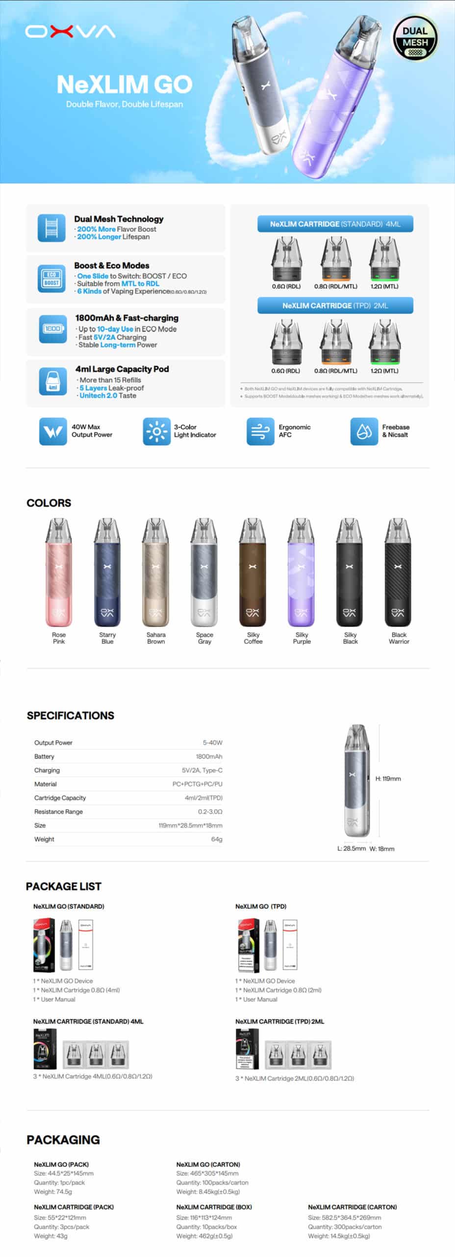OXVA NeXLim Go Pod Kit 1800mAh 4ml 1 OXVA Nexlim Go Webpage scaled