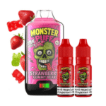 Monster Puff 28K Kit Strawberry Gummy Bear Συσκευή 2ml & 2x10ml 20mg