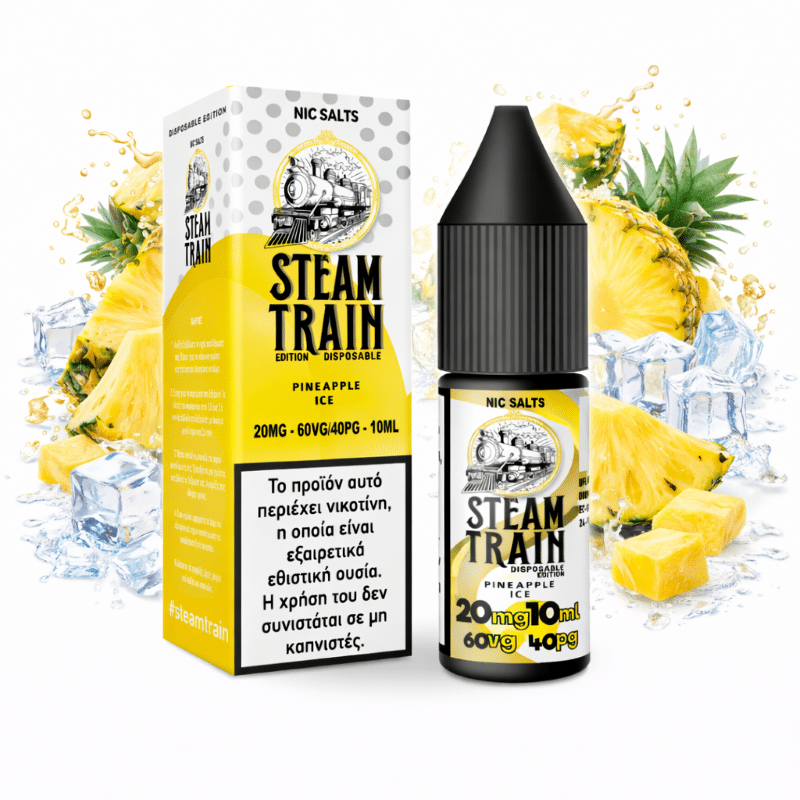 PINEAPPLE ICE STEAM TRAIN Steam Train Disposable Edition Pineapple Ice Nic Salt 20mg 10ml - Image 1
