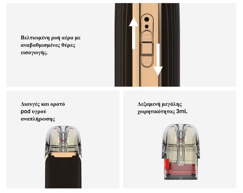 Vaporesso Luxe Q3 Pod Kit 1450mAh 3ml 6 katagrafi4